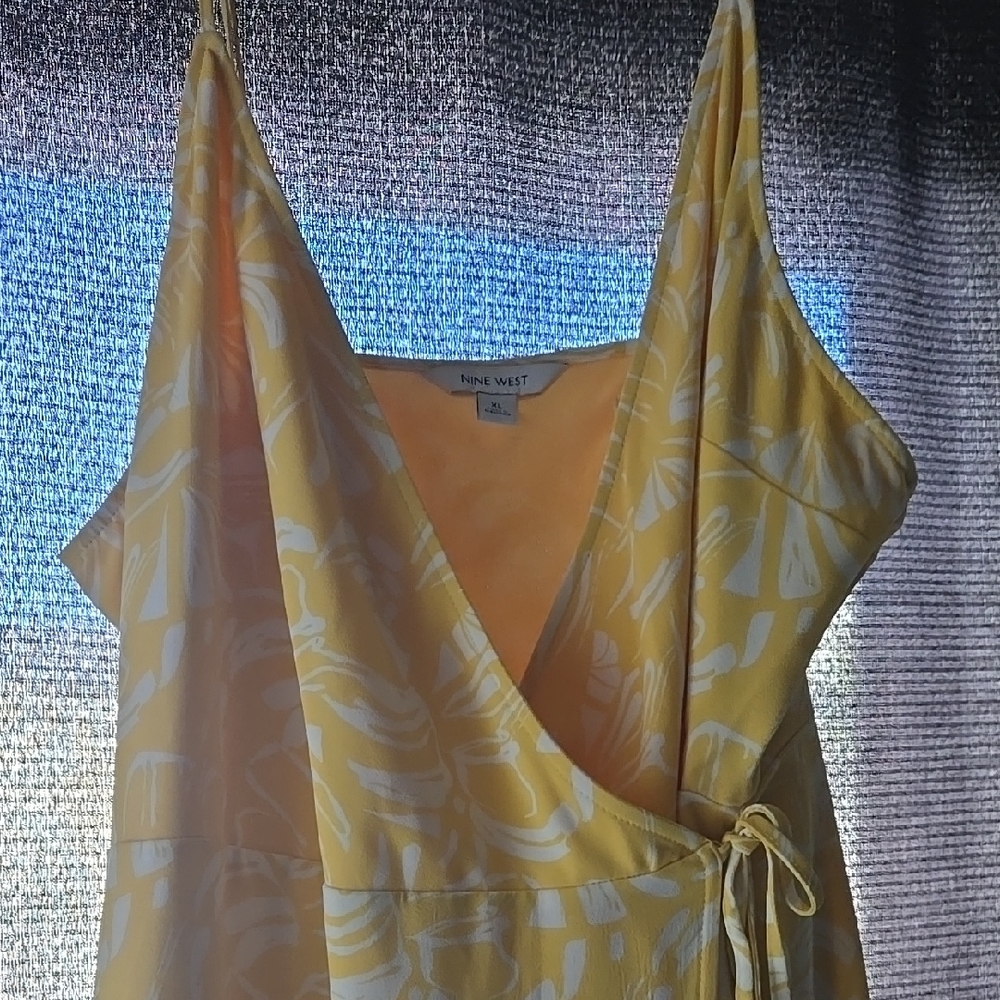 Nine West Yellow Wrap Dress